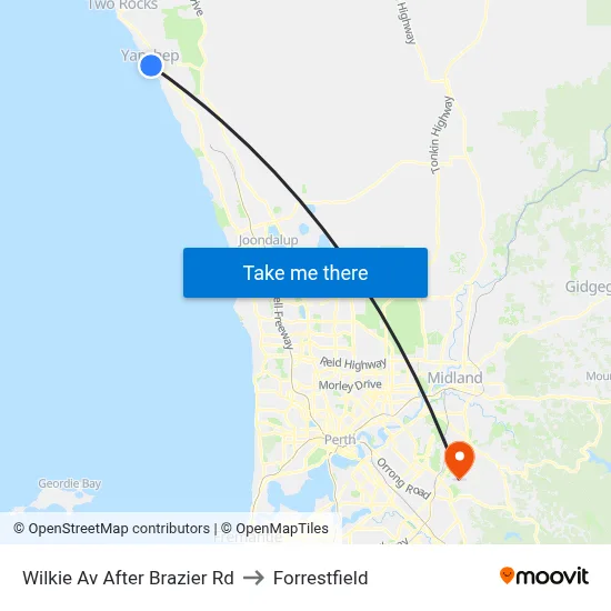 Wilkie Av After Brazier Rd to Forrestfield map