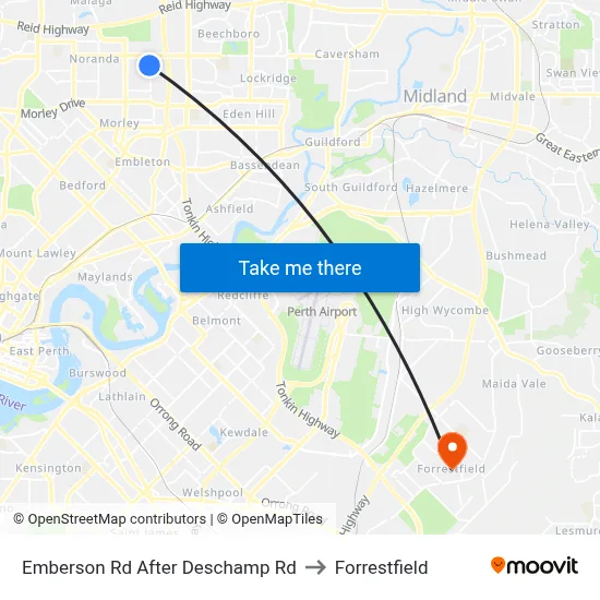 Emberson Rd After Deschamp Rd to Forrestfield map