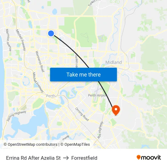 Errina Rd After Azelia St to Forrestfield map
