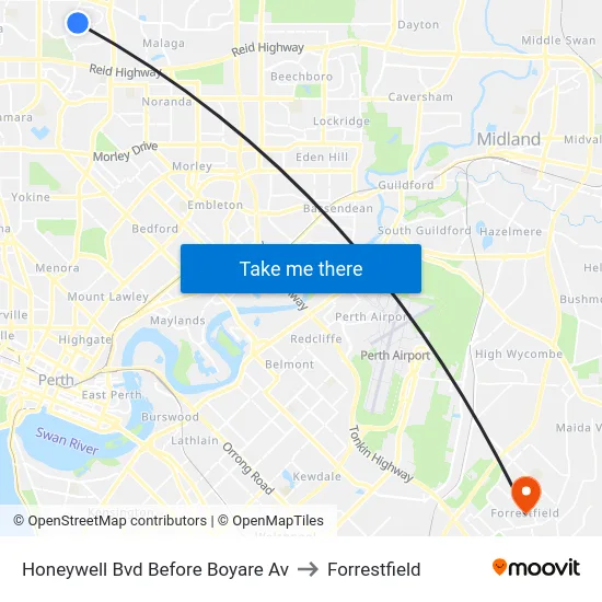 Honeywell Bvd Before Boyare Av to Forrestfield map
