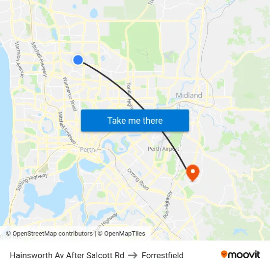 Hainsworth Av After Salcott Rd to Forrestfield map
