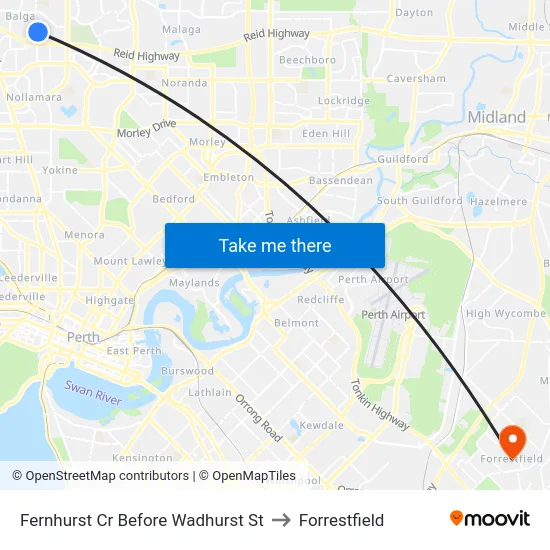 Fernhurst Cr Before Wadhurst St to Forrestfield map