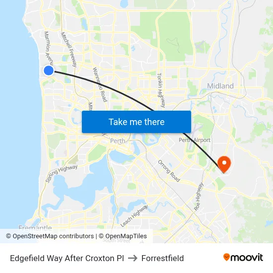 Edgefield Way After Croxton Pl to Forrestfield map