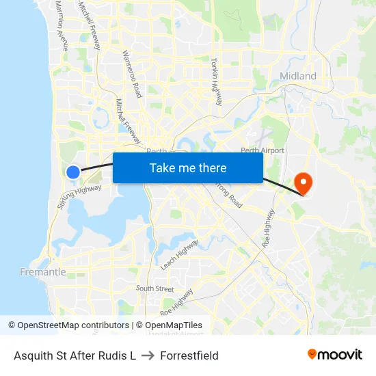 Asquith St After Rudis L to Forrestfield map