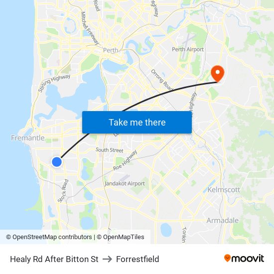 Healy Rd After Bitton St to Forrestfield map