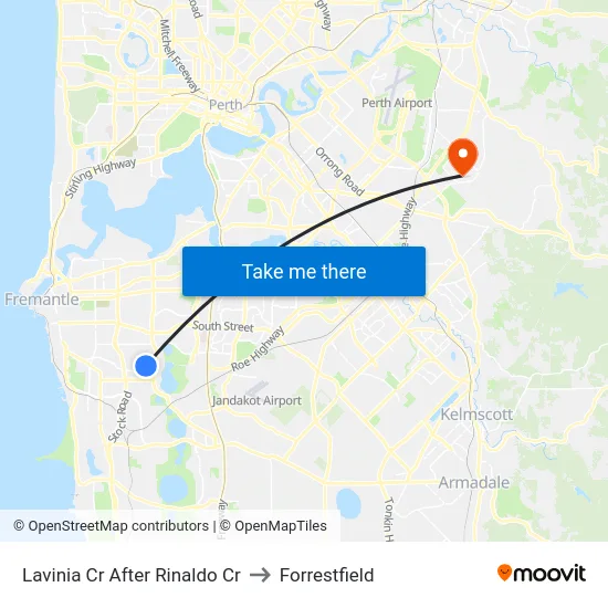 Lavinia Cr After Rinaldo Cr to Forrestfield map