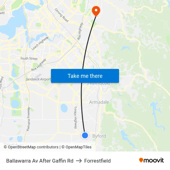 Ballawarra Av After Gaffin Rd to Forrestfield map