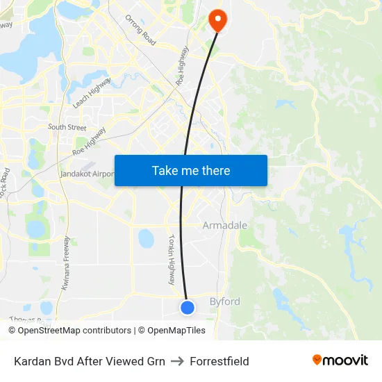 Kardan Bvd After Viewed Grn to Forrestfield map
