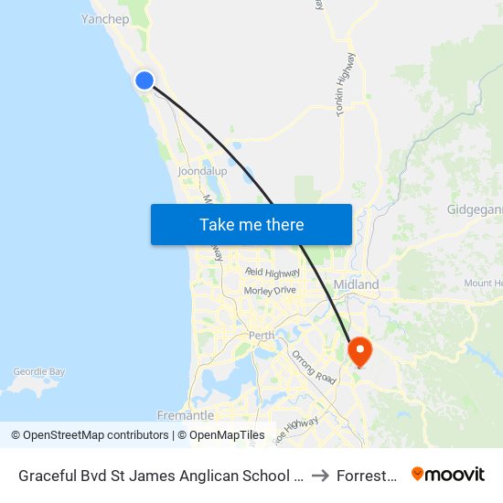 Graceful Bvd St James Anglican School - Stand 2 to Forrestfield map