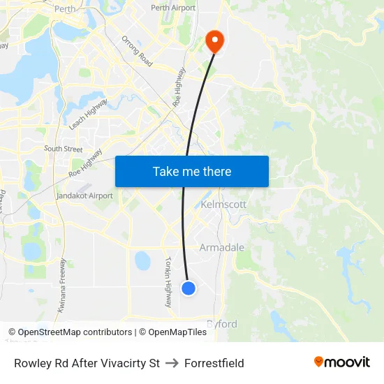 Rowley Rd After Vivacirty St to Forrestfield map