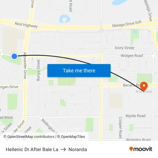 Hellenic Dr After Bale La to Noranda map