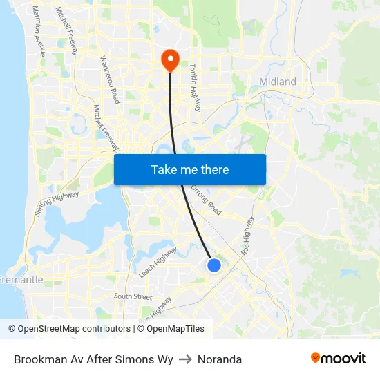 Brookman Av After Simons Wy to Noranda map