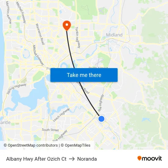 Albany Hwy After Ozich Ct to Noranda map