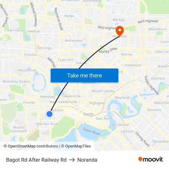 Bagot Rd After Railway Rd to Noranda map