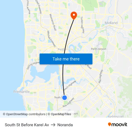 South St Before Karel Av to Noranda map