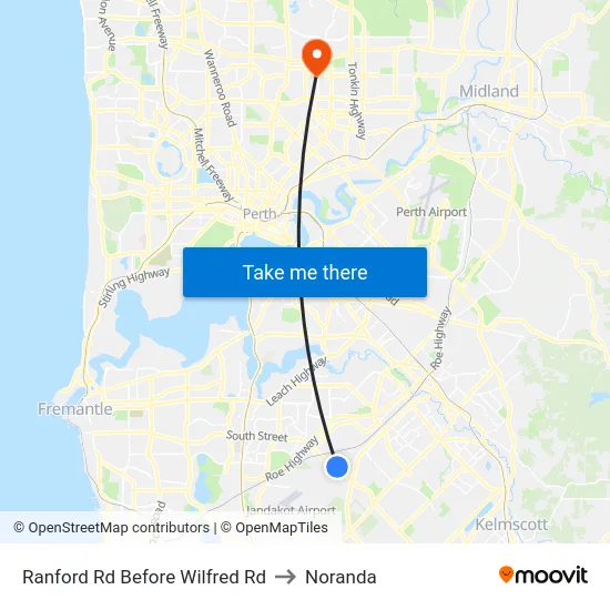 Ranford Rd Before Wilfred Rd to Noranda map