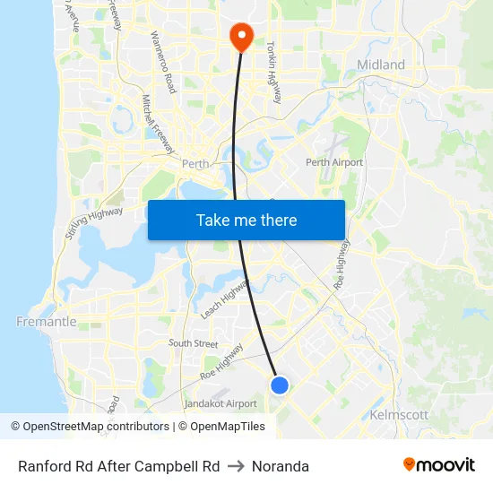 Ranford Rd After Campbell Rd to Noranda map