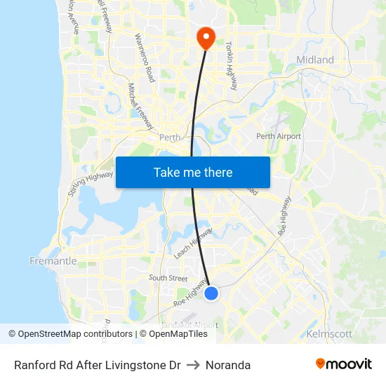 Ranford Rd After Livingstone Dr to Noranda map