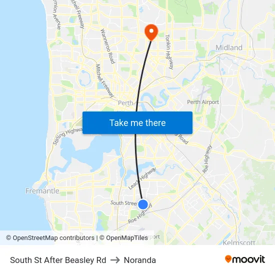 South St After Beasley Rd to Noranda map