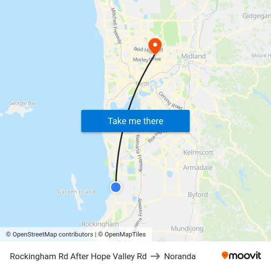 Rockingham Rd After Hope Valley Rd to Noranda map