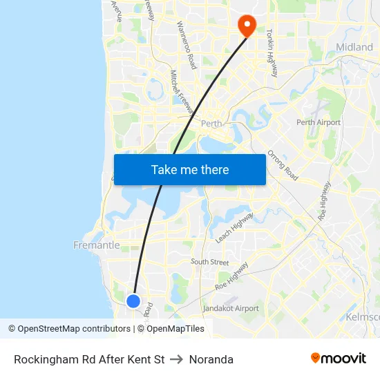Rockingham Rd After Kent St to Noranda map
