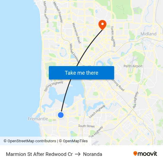 Marmion St After Redwood Cr to Noranda map