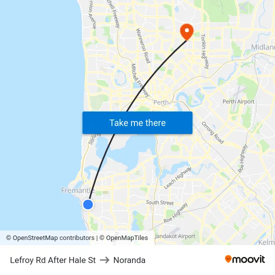 Lefroy Rd After Hale St to Noranda map