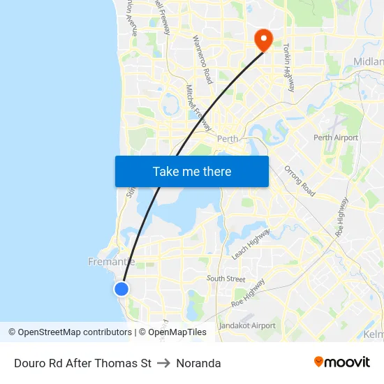 Douro Rd After Thomas St to Noranda map