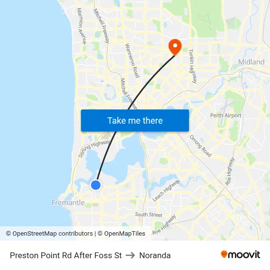 Preston Point Rd After Foss St to Noranda map