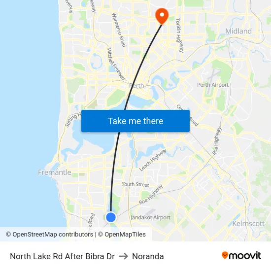North Lake Rd After Bibra Dr to Noranda map
