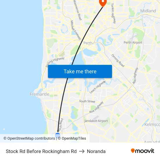 Stock Rd Before Rockingham Rd to Noranda map
