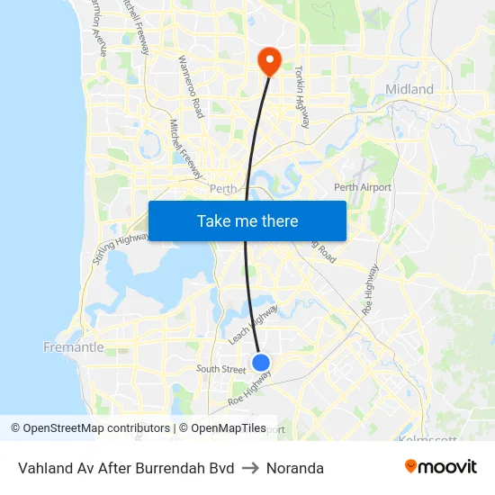 Vahland Av After Burrendah Bvd to Noranda map