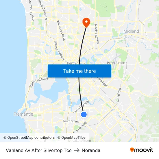 Vahland Av After Silvertop Tce to Noranda map