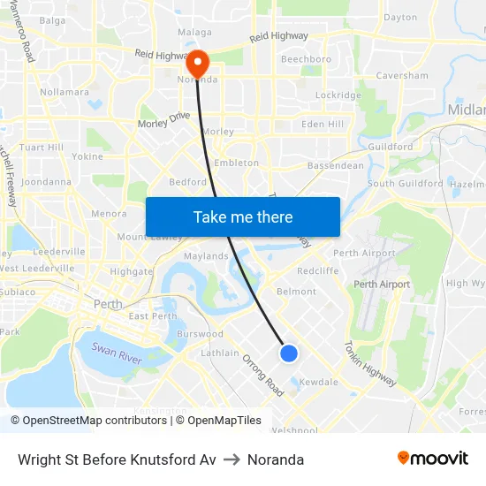Wright St Before Knutsford Av to Noranda map