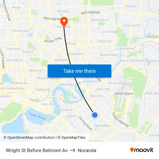 Wright St Before Belmont Av to Noranda map