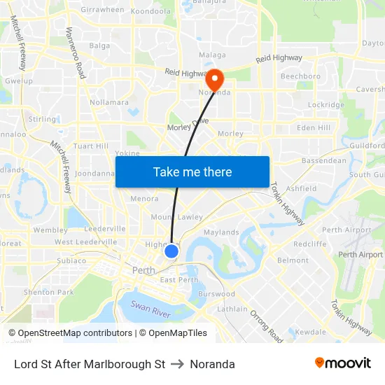 Lord St After Marlborough St to Noranda map