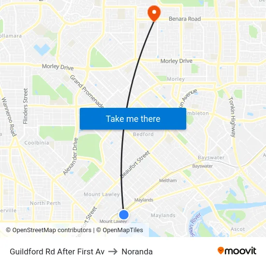 Guildford Rd After First Av to Noranda map