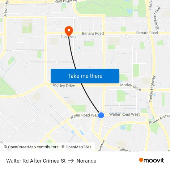 Walter Rd After Crimea St to Noranda map