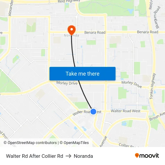 Walter Rd After Collier Rd to Noranda map