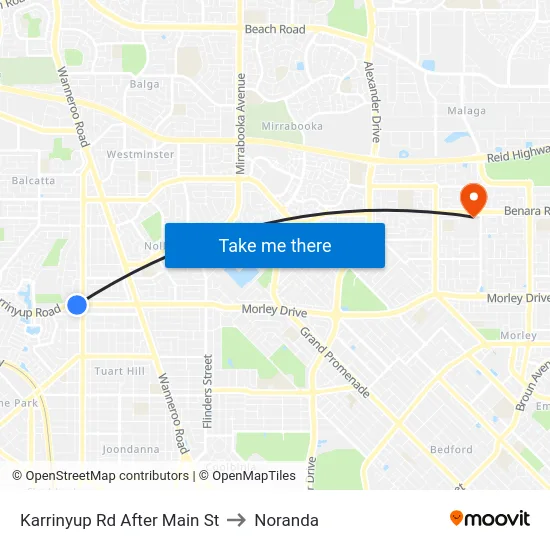Karrinyup Rd After Main St to Noranda map