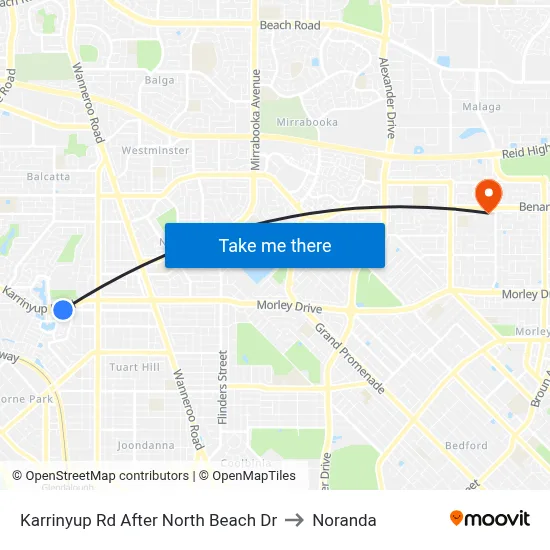 Karrinyup Rd After North Beach Dr to Noranda map