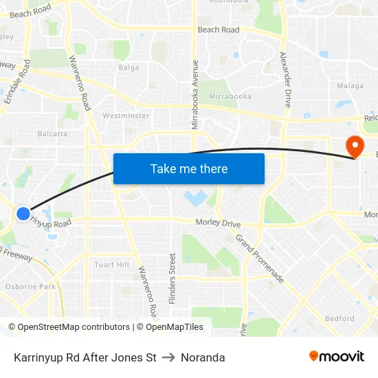 Karrinyup Rd After Jones St to Noranda map
