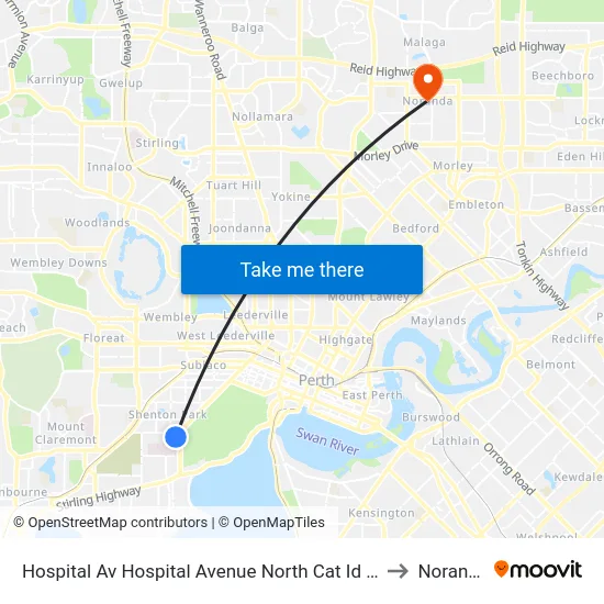 Hospital Av Hospital Avenue North Cat Id 114 to Noranda map