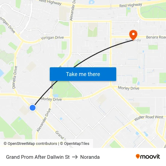 Grand Prom After Dallwin St to Noranda map