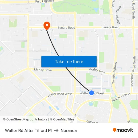 Walter Rd After Tilford Pl to Noranda map