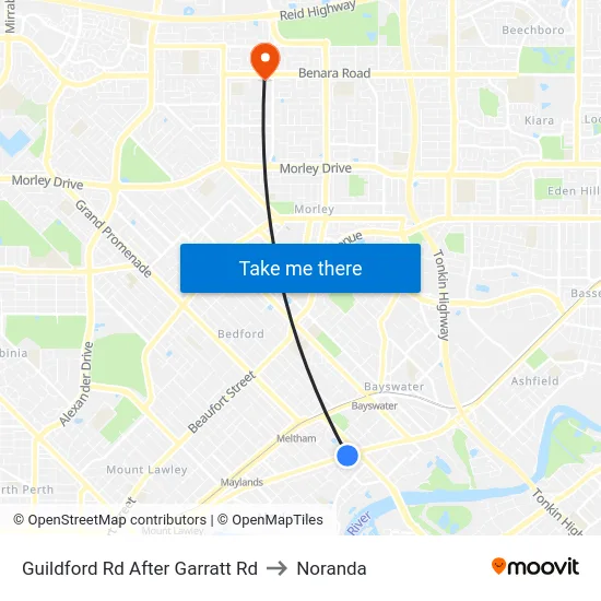Guildford Rd After Garratt Rd to Noranda map