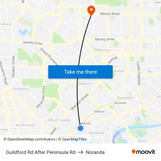 Guildford Rd After Peninsula Rd to Noranda map