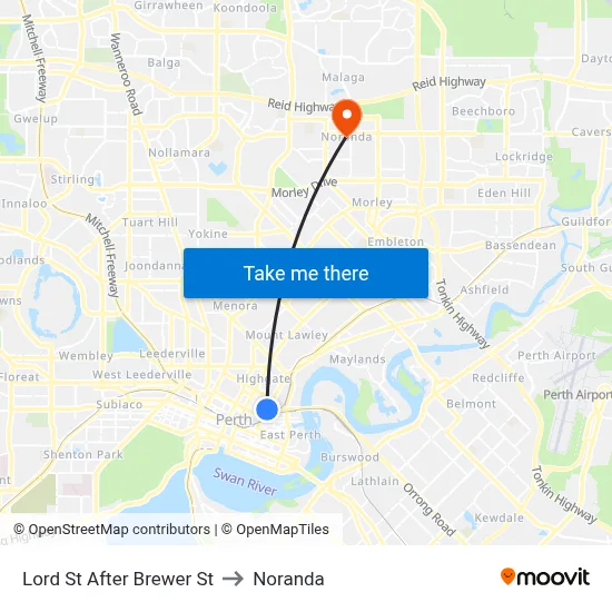 Lord St After Brewer St to Noranda map