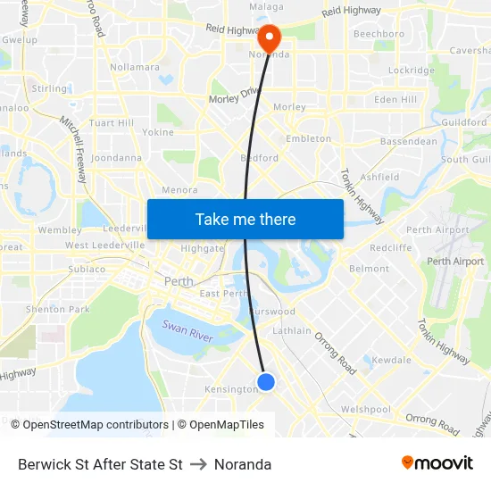Berwick St After State St to Noranda map