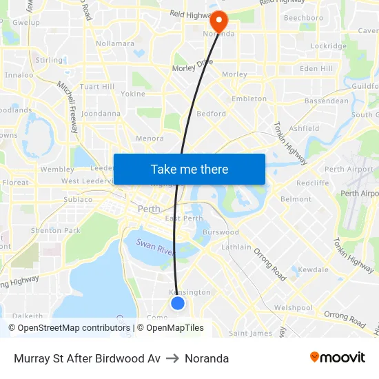 Murray St After Birdwood Av to Noranda map